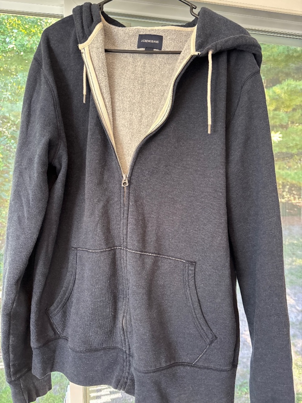 Mens JCrew zip up hoodie